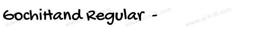 GochiHand Regular字体字体转换
